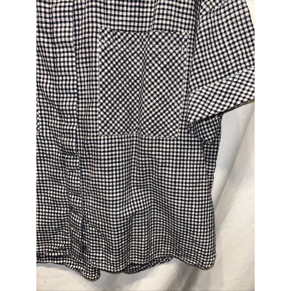 Old Navy Women’s XL Oversized Short Sleeve Gingham Linen Blouse - Picture 4 of 11